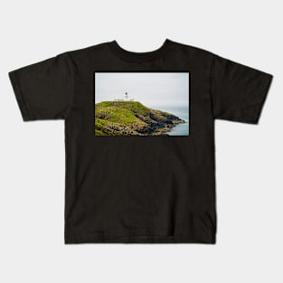 Strumble Head Lighthouse - Coastal Scenery - Pembrokeshire, Wales, UK Kids T-Shirt